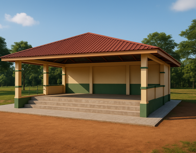 Construction d’une tribune de fête à NSEM